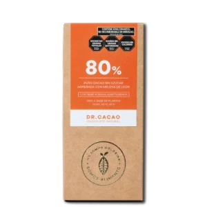 Chocolate 80% s/azúcar c/melena de león - Dr cacao